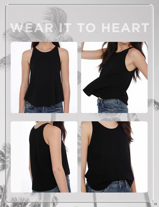 1086 - Women's Cotton Rounded Tank