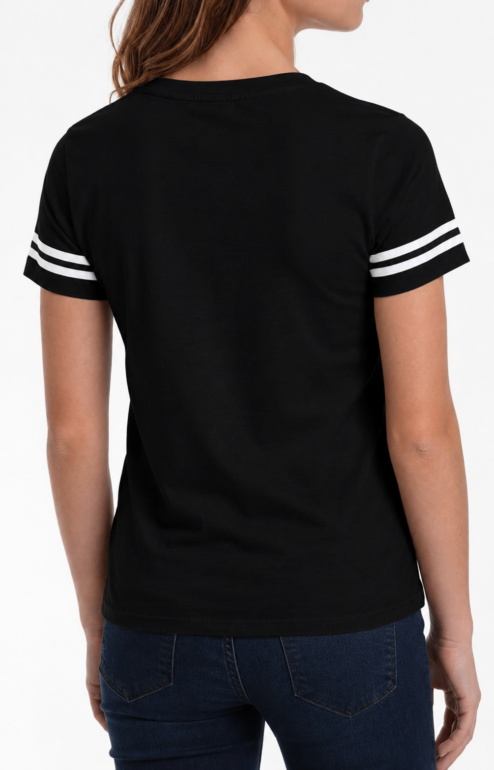 1433 - Women's Varsity with Stripes Tee