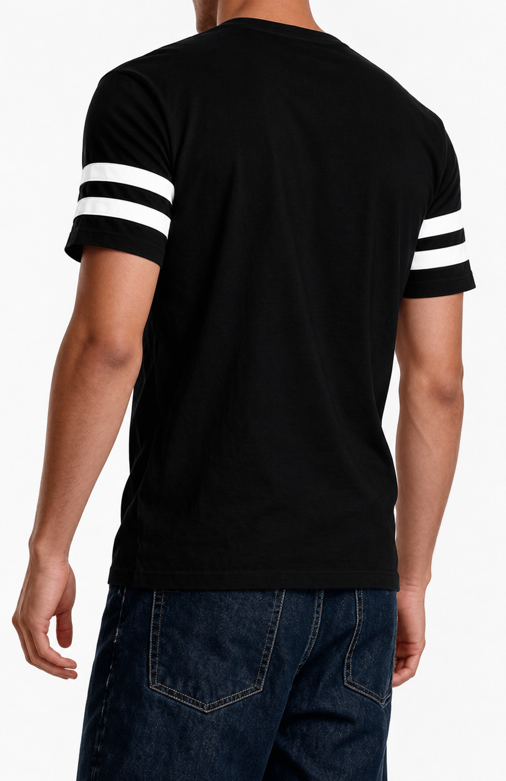 2430 - Men's CVC Stripe Varsity T-shirt