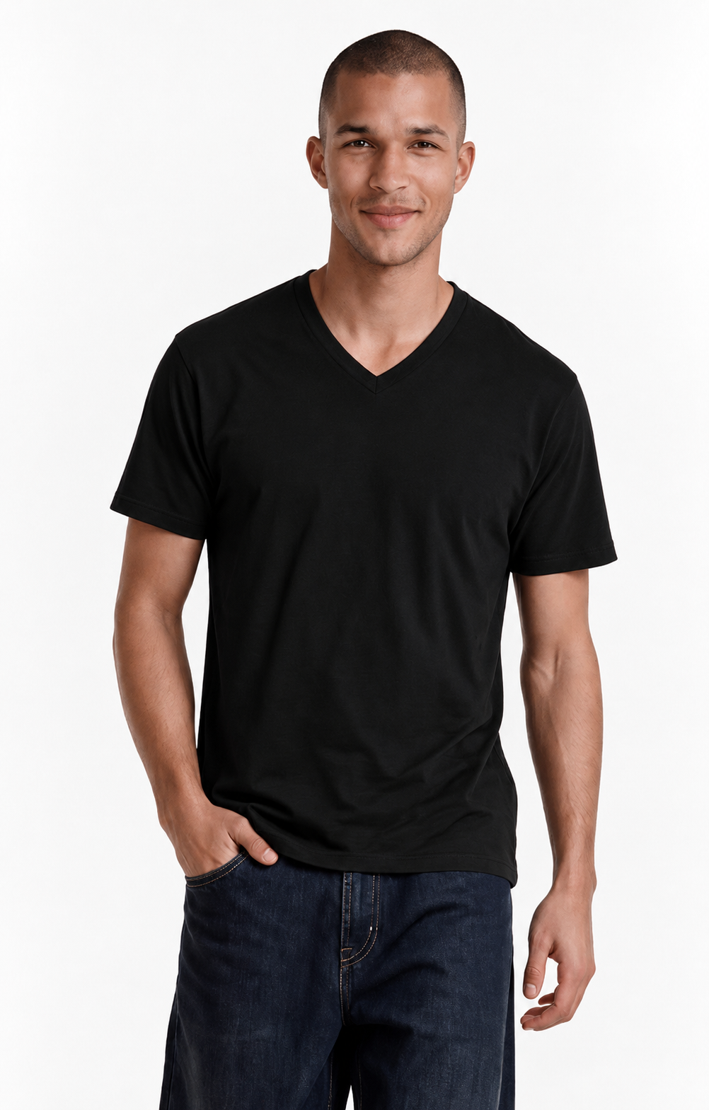2412 - Men's CVC V-Neck T-shirt
