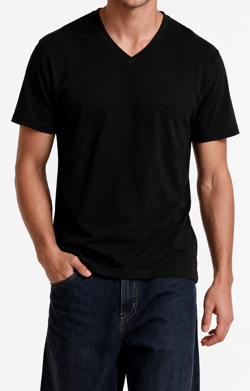 2412 - Men's CVC V-Neck T-shirt