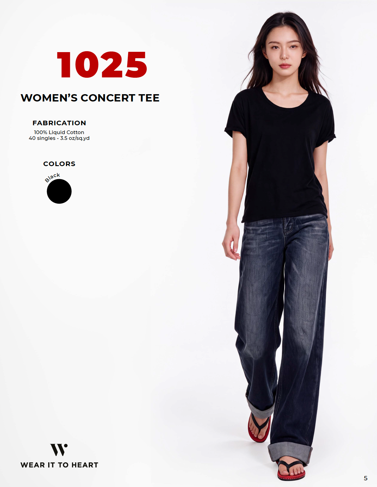 1025 - Women's Cotton Concert Tee
