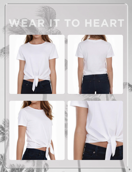 1026 - Women's Cotton Tie Front Tee