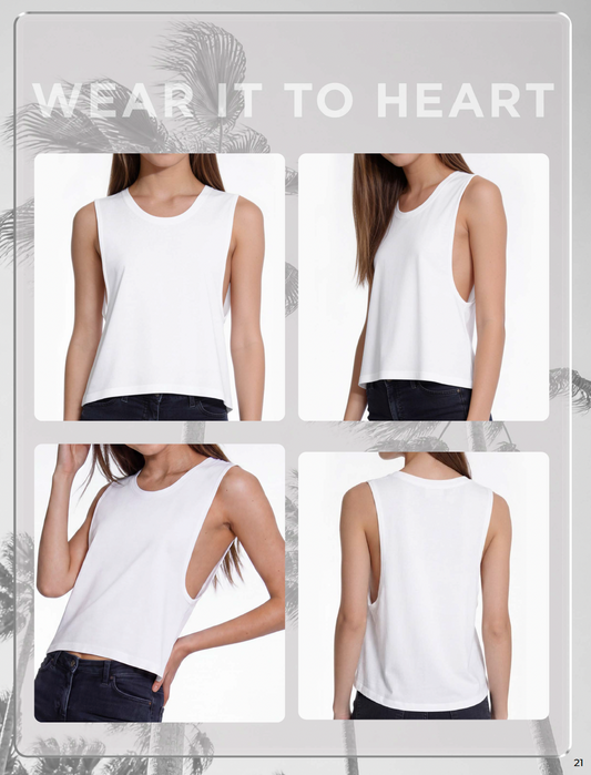 1151 - Women's Cotton Muscle Crop Tee
