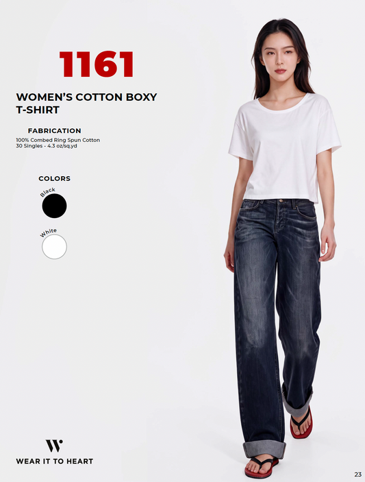 1161 - Women's Cotton Boxy T-shirt