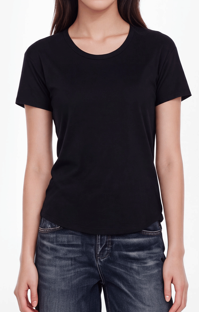 1420 - Women's CVC Melrose High Low T-shirt