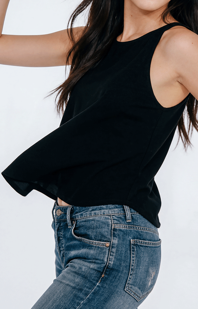 1086 - Women's Cotton Rounded Tank