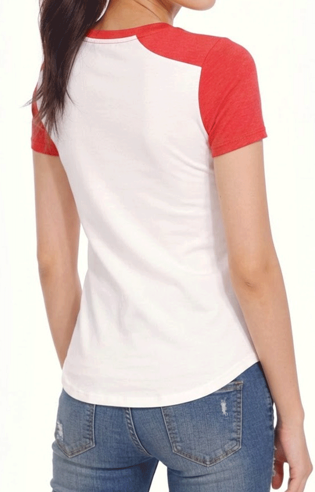 1432 - Women's CVC Varsity V-Neck T-shirt