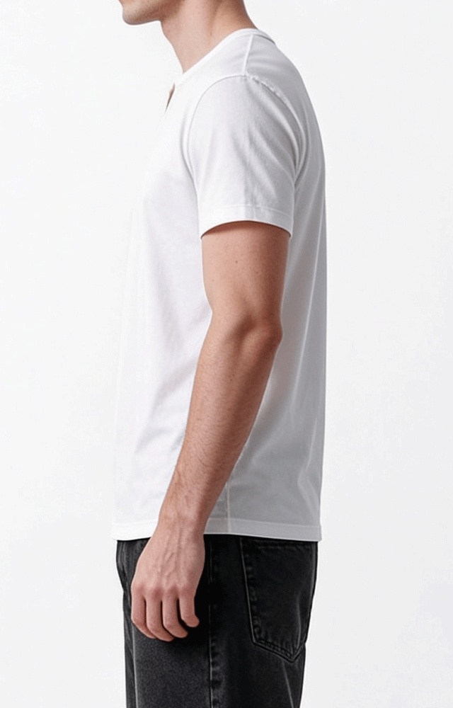 2422 - Men's Slit V-Neck