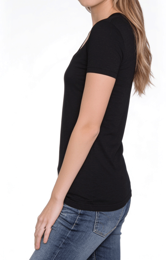 1212 - Women's Cotton V-NeckT-shirt