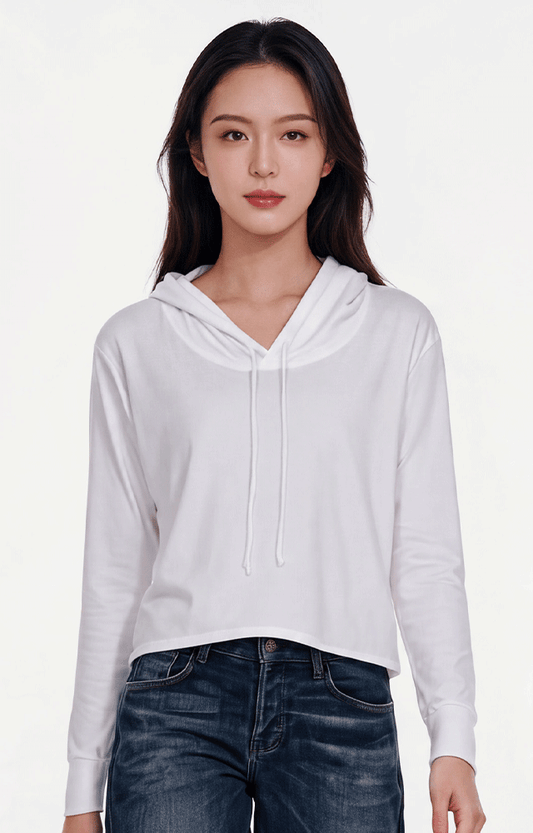 1490 - Women's CVC Cropped Hoodie