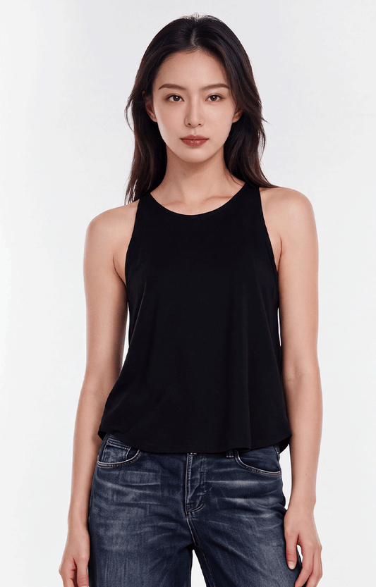 1086 - Women's Cotton Rounded Tank
