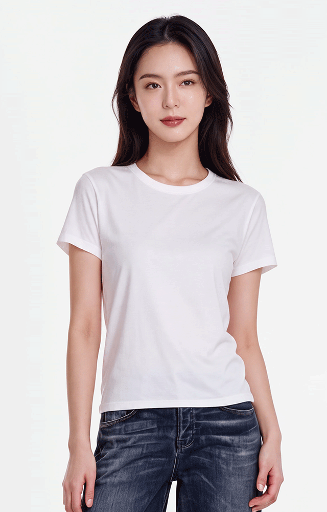 1210 - Women's Cotton Crew Neck T-shirt