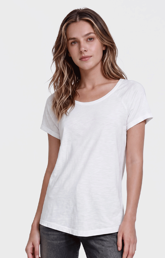 1474 - Women's CVC Loose S/S Raglan