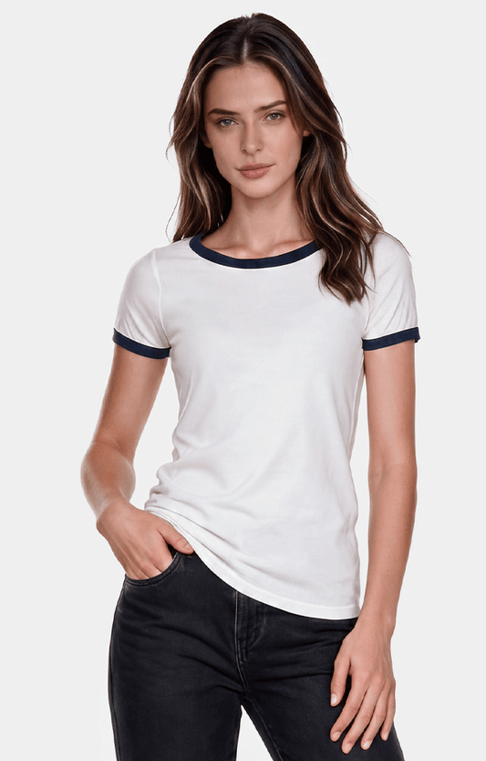 1431 - Women's CVC Ringer T-shirt