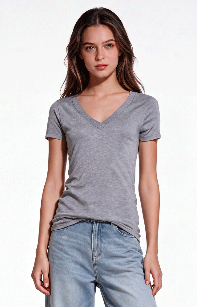 1512 - Women's Triblend V-Neck T-shirt